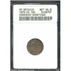 Image 1 : 1872-CC 10C--Corroded, Scratched--ANACS. VF Details, Net VG8. Dense maroon patina. The fields are fa