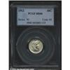 1912 10C MS66 PCGS. Brilliant except for a solitary green-gray streak in the left side of the revers