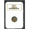 1918 10C MS65 NGC. Richly speckled champagne-gold, lemon, and cobalt-blue patina. A lustrous Gem wit