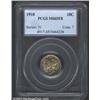 1918 10C MS65 Full Bands PCGS. Deeply original russet, golden-brown, and violet patina. Well struck.
