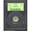 1921 10C MS62 Full Bands PCGS. The borders have light golden-brown patina, while the portrait has st