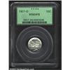 1921-D 10C MS64 Full Bands PCGS. A brilliant and razor-sharp near-Gem that has flashy luster and ple