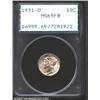 Image 1 : 1931-D 10C MS65 Full Bands PCGS. Rich steel-gray patina. A highly lustrous Gem with a bold strike an