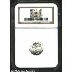 1935-D 10C MS67 Full Bands NGC. As one might expect for a post-1931 Mercury Dime with a sizeable ori