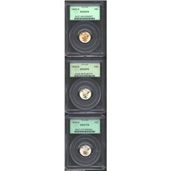 1940-S 10C MS65 Full Bands PCGS, Rosy golden patina with a very distinct repunched mintmark West; 19