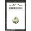 1944-S 10C MS67 Full Bands ANACS. The otherwise brilliant surfaces are interrupted by a few streaks.
