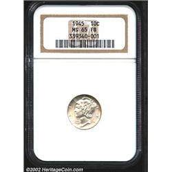 1945 10C MS65 Full Bands NGC. The 1945-P Dime is arguably the best known strike rarity of the 20th c