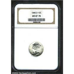 1945-D 10C MS67 Full Bands NGC. Brilliant, well struck, flashy, and carefully preserved. This Dime l