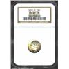 1945-D 10C MS67 Full Bands NGC. The borders have luxurious speckled golden-brown and cobalt-blue pat