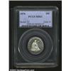1876 20C MS63 PCGS. A well struck example that strongly resembles a cameo proof. Light gray patina a