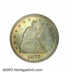 1877 20C PR66 NGC. Ex: P. Kaufman. This is the first of two years at the end of the Twenty Cent seri