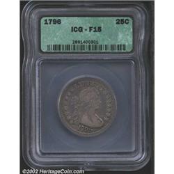 1796 25C Fine 15 ICG. B-2, R.3. Smooth, attractive pale gray surfaces. Very well struck; the eagle's