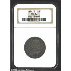 1824/2 25C MS62 NGC. B-1, R.3. Although this is the only variety of the year, it is always popular b
