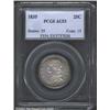 1835 25C AU53 PCGS. B-5, R.3. Pale gray surfaces with darker gray peripheral undertones. Well-struck