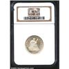 1857 25C MS66 NGC. Common in lower grades, the certified population of this P-mint Seated Quarter dr