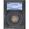 1862 25C MS64 PCGS. The peripheral tobacco-brown patina is particularly rich on the obverse. Well st