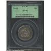1869 25C XF40 PCGS. Evenly worn with mottled gray and russet toning. A very scarce issue with an ori