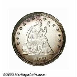 1872 25C PR68 NGC. Ex: P. Kaufman. Briggs 3-C. Although many 1872 Seated Quarters may have been melt