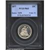 1877 25C PR63 PCGS. The Seated Liberty has a blush of apricot color, while the reverse is fully bril