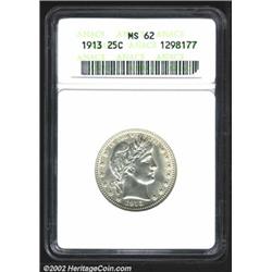 1913 25C MS62 ANACS. A brilliant example with very good luster and a typical strike. There is a mino