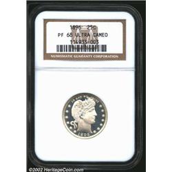 1896 25C PR68 Ultra Cameo NGC. A strong candidate for inclusion in either an advanced date set or a.