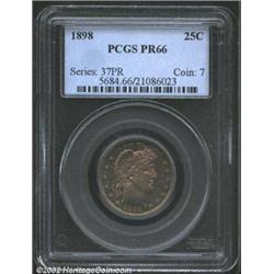 1898 25C PR66 PCGS. Judging by the number of high grade 1898 examples that we have handled in recent