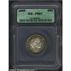 1899 25C PR67 ICG. This 19th century Barber proof would fit nicely into a collection that highlights