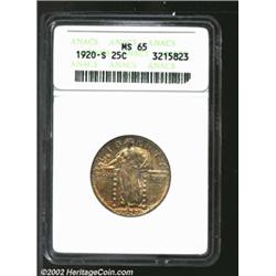 1920-S 25C MS65 ANACS. Other than Liberty's head, the strike is decent and the surfaces free of sign