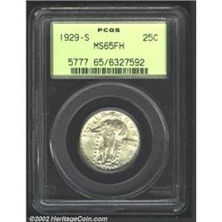 1929-S 25C MS65 Full Head PCGS. The reverse has dusky russet patina. A lustrous Gem that has a decid