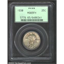 1930 25C MS65 Full Head PCGS. Lovely pastel violet and gold patina. A flashy Gem that has a very goo