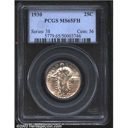 1930 25C MS65 Full Head PCGS. Lustrous with a light crimson field. No noticeable abrasions and only.