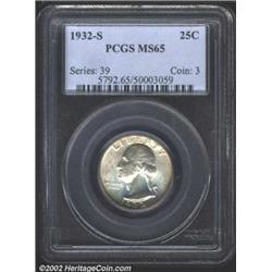 1932-S 25C MS65 PCGS. While not as scarce as the 1932-D, these two issues are usually mentioned in t