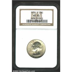 1934-D 25C MS65 NGC. An exquisitely struck and lightly toned Gem with imposing luster and undisturbe