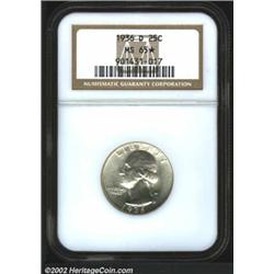 1936-D 25C MS65 * NGC. A highly lustrous and brilliant Gem that has essentially pristine surfaces. T