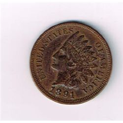 1891 Indian Head Penny