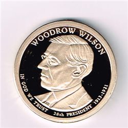 Woodrow Wilson Proof Presidential Dollar