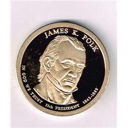 James Polk Proof Presidential Dollar