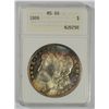Image 1 : 1886 MORGAN DOLLAR ANACS MS-65 BEAUTIFUL TONE