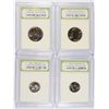 Image 2 : ROOSEVELT DIMES & WASHINGTON QUARTERS VARIOUS DATES 1981-08. 19 COINS ALL INB BU