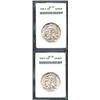 Image 1 : 1928-S 50C AU55 ANACS, lightly toned at the borders, the shimmering luster is nearly full; and a 192