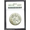 1928-S 50C MS63 ANACS. Small mintmark, Breen-5151. Light tan patina hugs the borders, with silver-gr