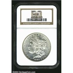 1880 S$1 MS65 NGC. A flashy Gem with a bold strike and extremely clean surfaces. Lightly toned and v