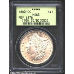 1880/79-CC S$1 Reverse of 1878 MS65 PCGS. Lustrous and brilliant with exquisite fields. There is a d