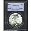 Image 1 : 1923 S$1 MS66 PCGS. Brilliant white with full, blazing mint bloom. The strike is essentially full an