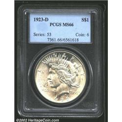 1923-D S$1 MS66 PCGS. Under the heading "Commentary" in the 1993 book Silver Dollars and Trade Dolla