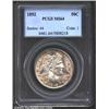 1892 50C MS64 PCGS. A well struck near-Gem with a virtually pristine reverse and a few golden-brown.