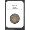 1909-S 50C MS64 NGC. Mottled antique-copper toning overlays both sides with a few hints of russet an