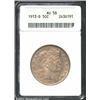 1913-D 50C AU58 ANACS. The strike is a bit soft and the luster essentially full beneath russet tonin