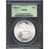 1884-CC S$1 MS66 PCGS. Well struck and mildly prooflike. The first C in the mintmark is lightly repu