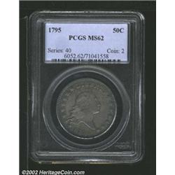 1795 50C MS62 PCGS. O-116, R.3. Even, medium gray fields contrasting nicely with the lighter gray de